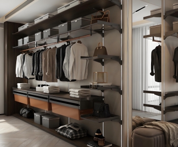 Modern Clothes Storage Area-ID:384799966