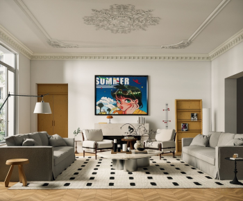 Modern A Living Room-ID:715313915