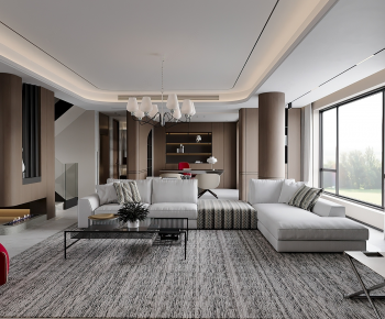 Modern A Living Room-ID:888520964