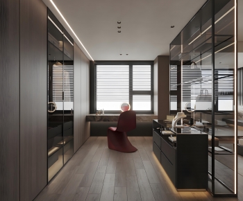 Modern Clothes Storage Area-ID:155215024