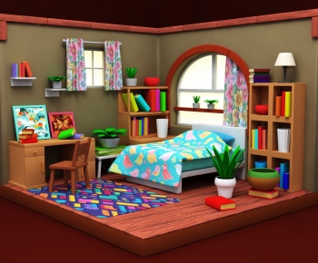 Modern Cartoon House-ID:631357913