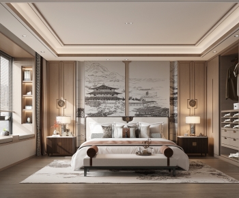 New Chinese Style Bedroom-ID:506742004