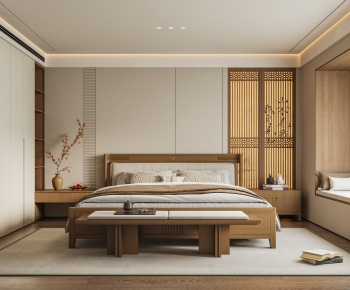 New Chinese Style Bedroom-ID:590334891
