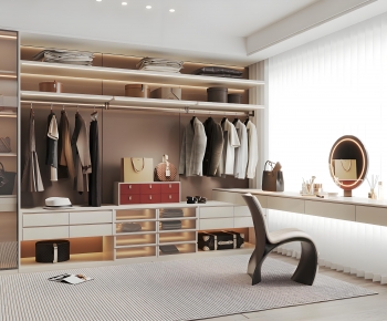 Modern Clothes Storage Area-ID:318695073