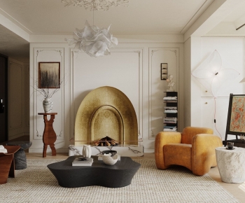 French Style A Living Room-ID:551261908