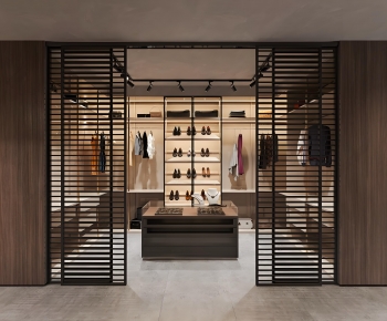 Modern Clothes Storage Area-ID:384143117