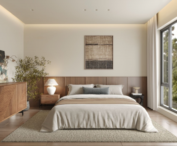 Wabi-sabi Style Bedroom-ID:540103912