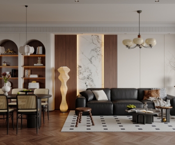 French Style A Living Room-ID:618222957