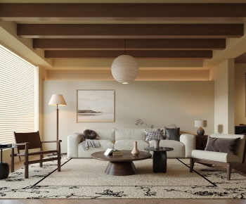Wabi-sabi Style A Living Room-ID:776569869