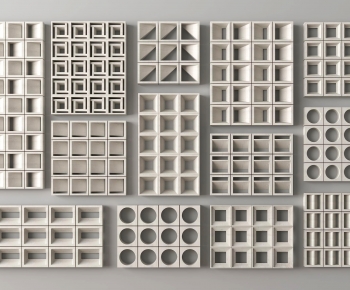 Modern Cement Brick Screen Partition-ID:355570083