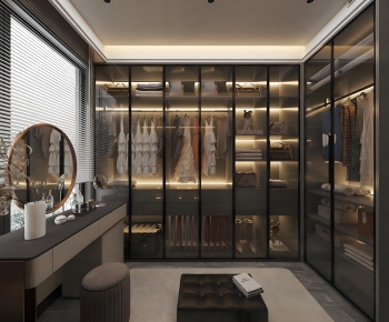 Modern Clothes Storage Area-ID:268738031