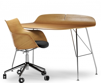 Modern Computer Desk And Chair-ID:588181972