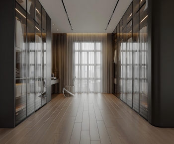 Modern Clothes Storage Area-ID:258424043