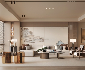 New Chinese Style A Living Room-ID:878263005