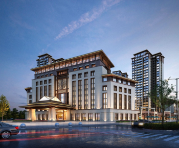 New Chinese Style Appearance Of Commercial Building-ID:621560106