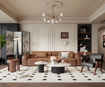 French Style A Living Room-ID:687297113