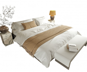 Wabi-sabi Style Double Bed-ID:977659944