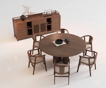 New Chinese Style Dining Table And Chairs-ID:923295027