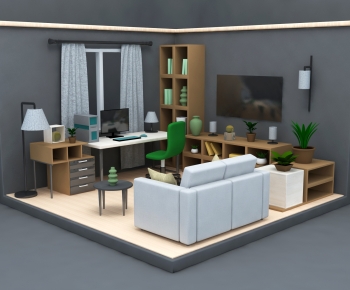 Modern Cartoon House-ID:893669165