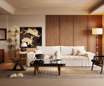 Wabi-sabi Style A Living Room-ID:884950272