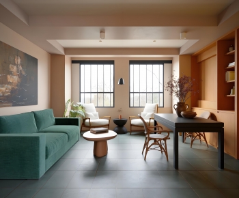 Wabi-sabi Style A Living Room-ID:678209072