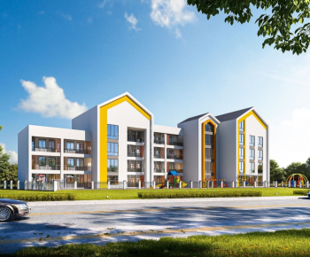 Modern School Building-ID:554866087