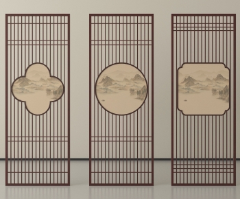 New Chinese Style Wooden Screen Partition-ID:976738936