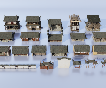 Chinese Style Ancient Architectural Buildings-ID:911072024