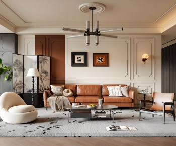 French Style A Living Room-ID:229693891