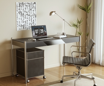Modern Computer Desk And Chair-ID:464833979