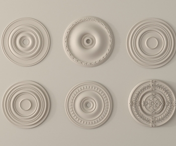 French Style Plaster Carved Top Plate-ID:308557038