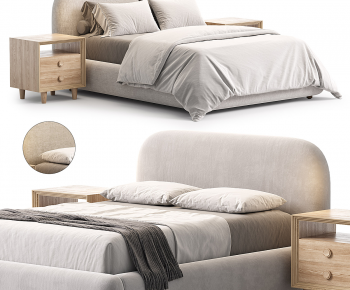 Modern Double Bed-ID:913927082
