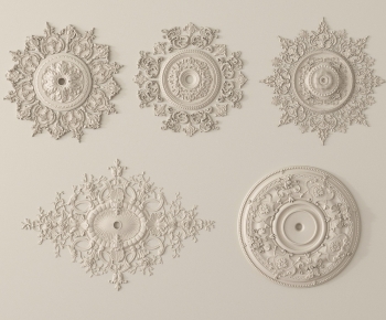 French Style Plaster Carved Top Plate-ID:498761896