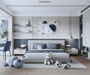 Modern Boy's Room And Son's Room-ID:656789066