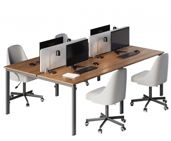 Modern Office Desk And Chair-ID:710619935