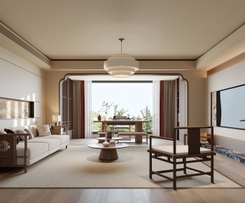 New Chinese Style A Living Room-ID:326401008