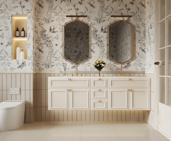 French Style Bathroom Cabinet-ID:999371058
