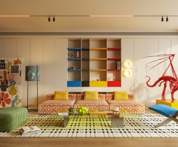 Modern A Living Room-ID:610548977