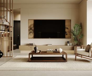 New Chinese Style A Living Room-ID:630467895