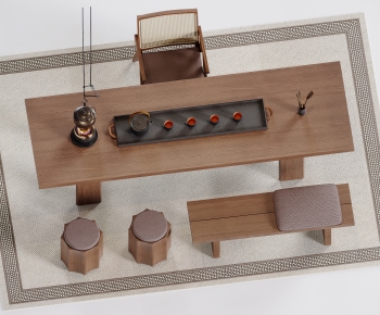 New Chinese Style Tea Tables And Chairs-ID:870285038