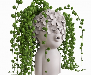 Modern Potted Green Plant-ID:668490895