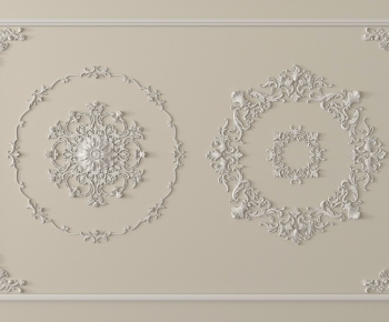 French Style Plaster Carved Top Plate-ID:424807073