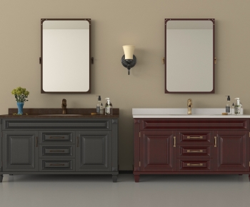 French Style Bathroom Cabinet-ID:690650941