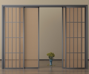 Wabi-sabi Style Sliding Door-ID:551945929