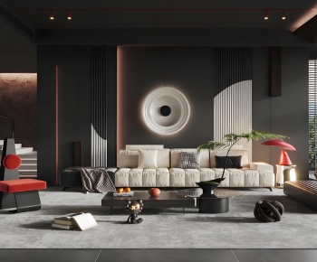 Modern A Living Room-ID:449075943