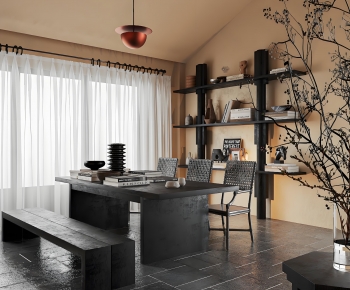 Wabi-sabi Style Study Space-ID:894162895
