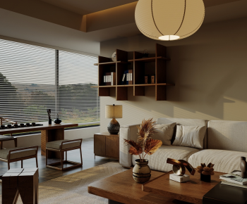 Wabi-sabi Style A Living Room-ID:587389957