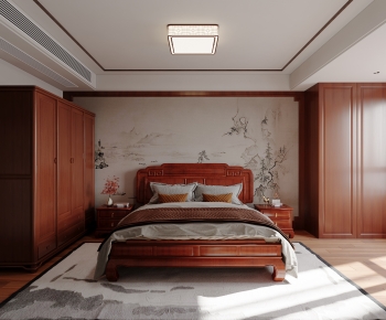 New Chinese Style Bedroom-ID:616838919
