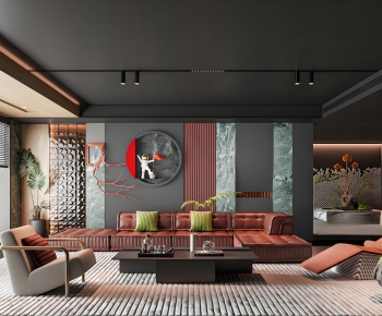 Modern A Living Room-ID:827353008