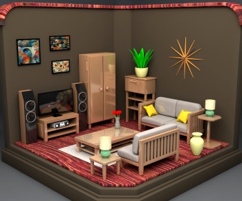 Modern A Living Room-ID:331578023